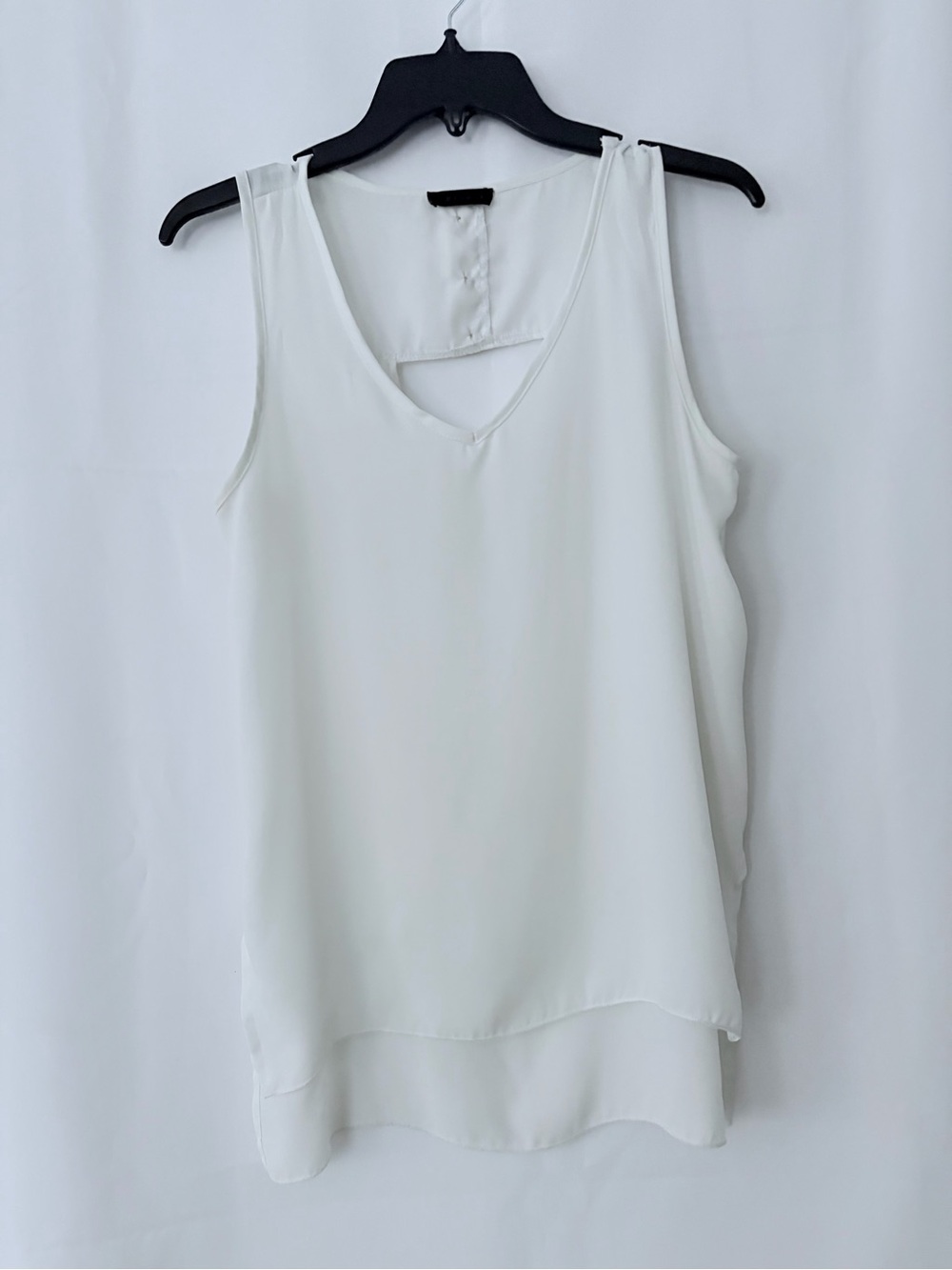 White V-Neck Double-Layer Sleeveless Camisole